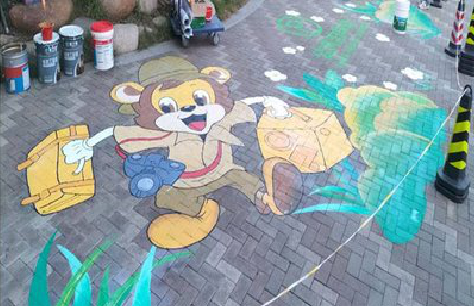 安龙夏季画地面彩绘会遇到的问题