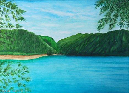 安龙在墙绘中，如何绘画绿水青山？