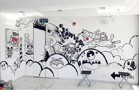 安龙手绘墙并非传统涂鸦。